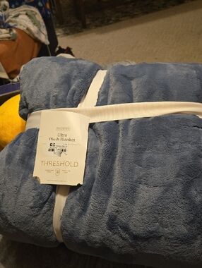 Threshold Ultra Plush Blanket in Blue